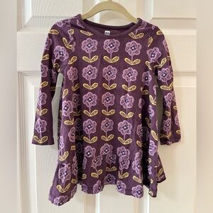 Tea Purple Dress with Flowers (18 - 24M)